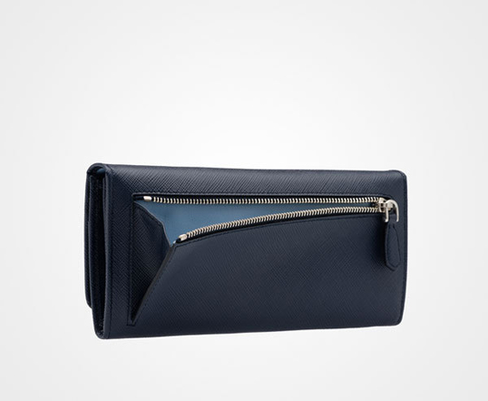 新作！PRADA SAFFIANO バイカラーカードホルダー付長財布 1MH132
