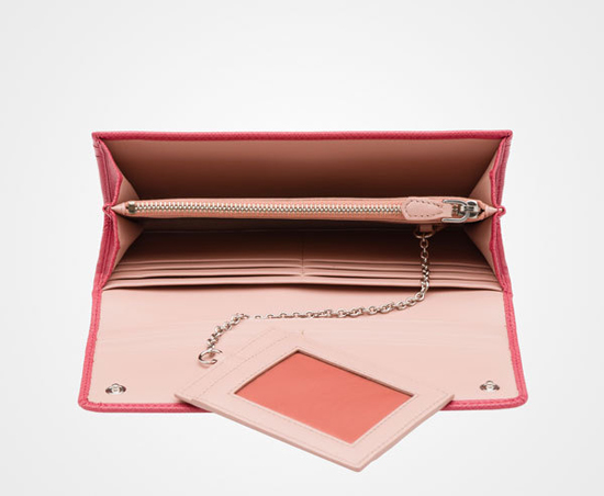 新作！PRADA SAFFIANO バイカラーカードホルダー付長財布 1MH132