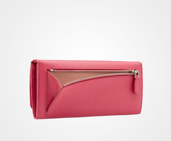 新作！PRADA SAFFIANO バイカラーカードホルダー付長財布 1MH132