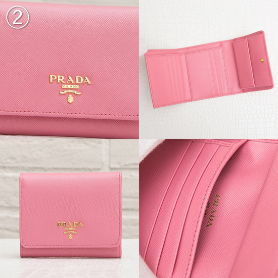 【国内発送】PRADA サフィアーノ 三つ折財布 コンパクト 1MH176