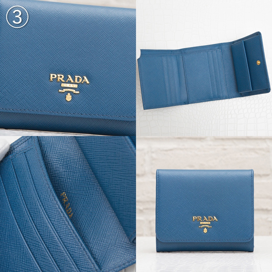 【国内発送】PRADA サフィアーノ 三つ折財布 コンパクト 1MH176