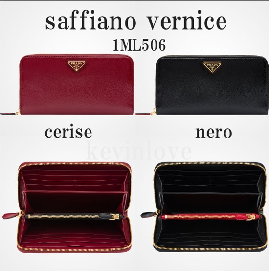 新作！バイカラーファスナー長財布☆PRADA SAFFIANO☆1ML506