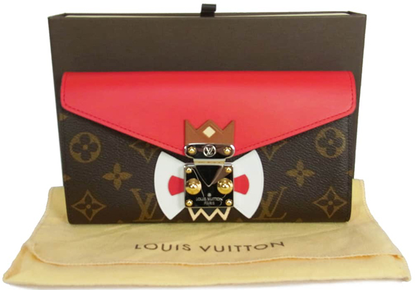 LV箱のラッピング ルイヴィトン スーパーコピー モノグラム ポルトフォイユ・サラ ホック付き長財布 ルージュ M60791
