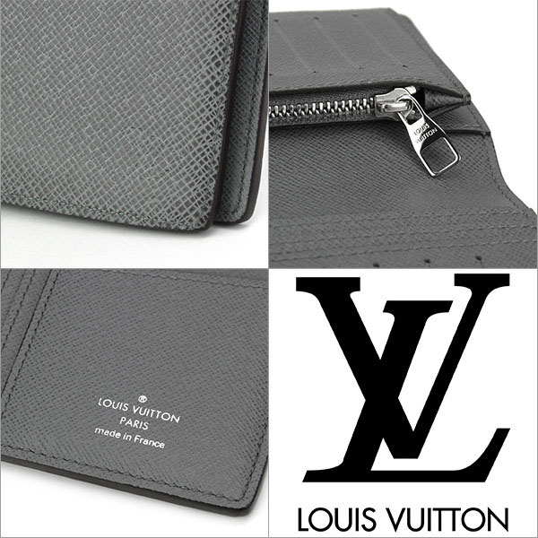 ルイヴィトン スーパーコピー 長財布 Louis Vuitton M32653 財布 タイガ ポルトフォイユ・ブラザ メンズ グラシエ ライトグレー