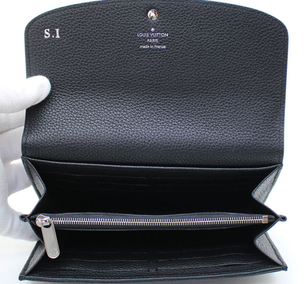 ルイヴィトン スーパーコピー M60143 ポルトフォイユ・イリス モノグラム・マヒナ ノワール ファスナー長財布