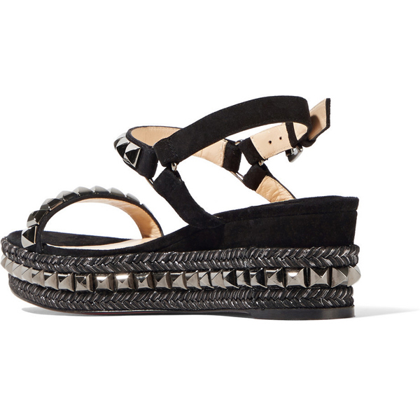 2016新色 ルブタン 靴 コピー CHRISTIAN LOUBOUTIN Cataclou 60 ウェッジサンダル　ブラック