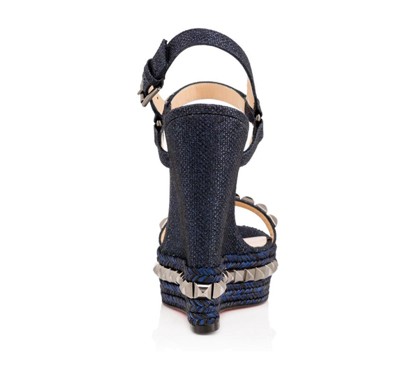 2016新色 人気★ルブタン 靴 コピー★ Christian Louboutin Cataclou 140 mmサンダル★ NAVY/DK GUN