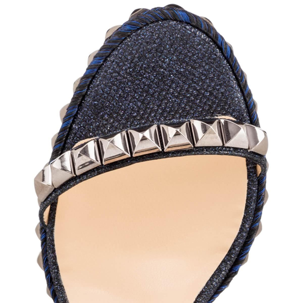 2016新色 人気★ルブタン 靴 コピー★ Christian Louboutin Cataclou 140 mmサンダル★ NAVY/DK GUN