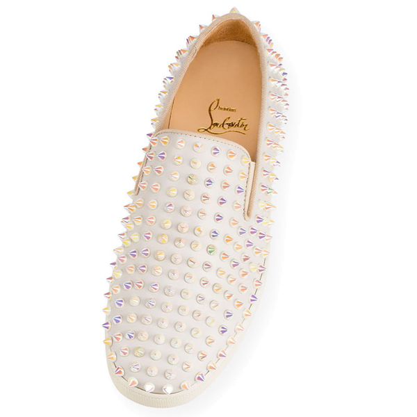 2016新作 ルブタン 靴 コピー☆Christian Louboutin Roller Boat スパイク スリッポン カーフ 1160745W061