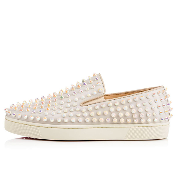 2016新作 ルブタン 靴 コピー☆Christian Louboutin Roller Boat スパイク スリッポン カーフ 1160745W061