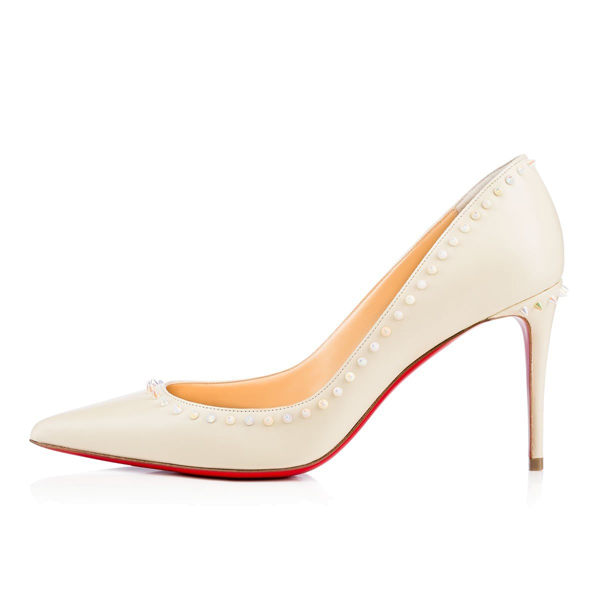 2016新作春コーデ  ルブタン 靴 コピー Christian Louboutin ★Anjalina アイボリーxマルチスパイク