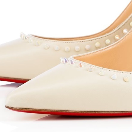 2016新作春コーデ  ルブタン 靴 コピー Christian Louboutin ★Anjalina アイボリーxマルチスパイク