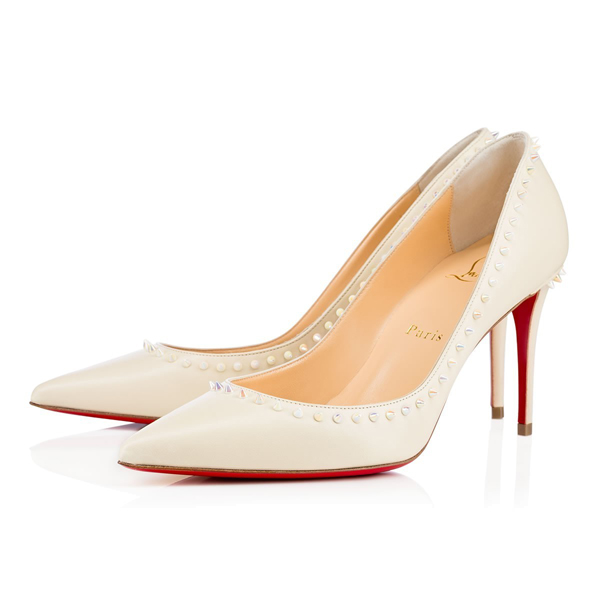 2016新作春コーデ  ルブタン 靴 コピー Christian Louboutin ★Anjalina アイボリーxマルチスパイク