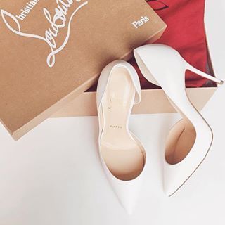 2016新作 結婚式にも!ルブタン 靴 コピー【Christian Louboutin】IRIZA100mmホワイトパンプス