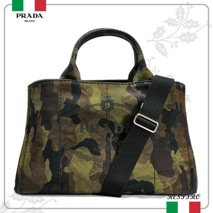 PRADA【3色】大人気のカモフラージュ(迷彩)2WayカナパトートM