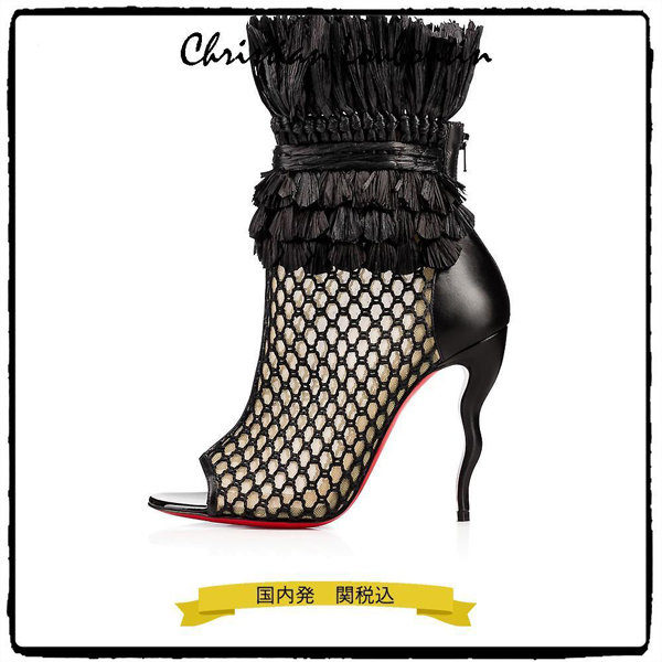ルブタン 靴 コピー 国内発 関税込 Christian Louboutin ブーツ 100mm