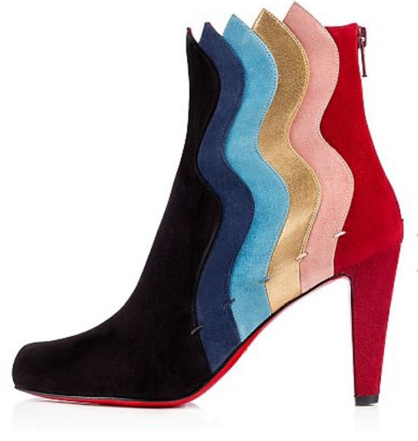 【関税送料無し】秋冬新作 ルブタン 靴 コピー  WAVY VEAU VELOOURS BOOTS