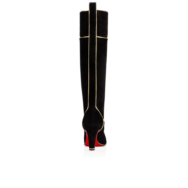 ルブタン 靴 コピー Louloubotta Veau Velours/Piping Lame 85 mm