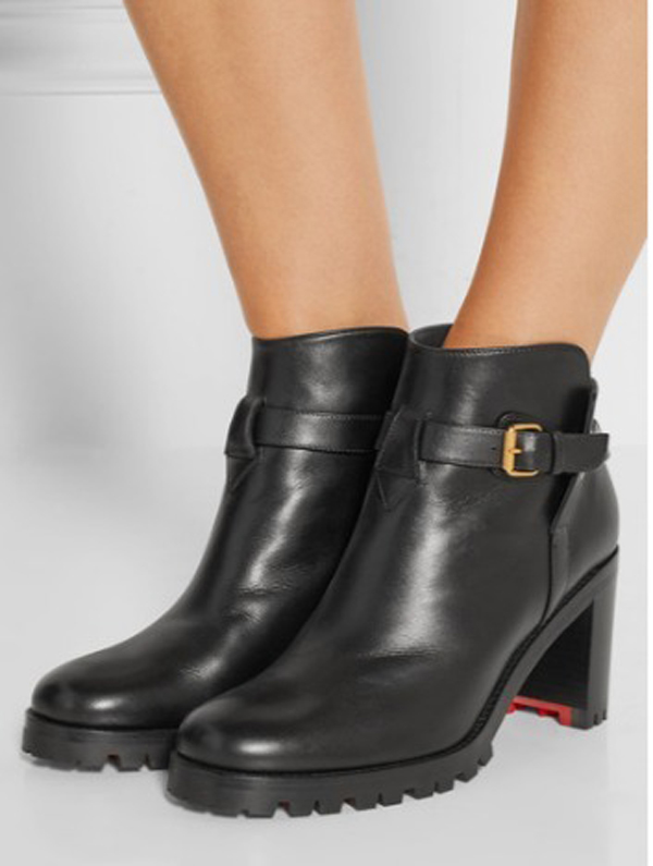 関税送料込みルブタン 靴 コピー Communa 70 leather ankle boots 国内発