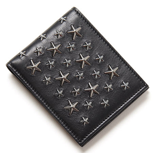 ジミーチュウ財布スーパーコピー JIMMY CHOO 二つ折り財布 MARK BLS BLACK Gunmetal jimmychoo24