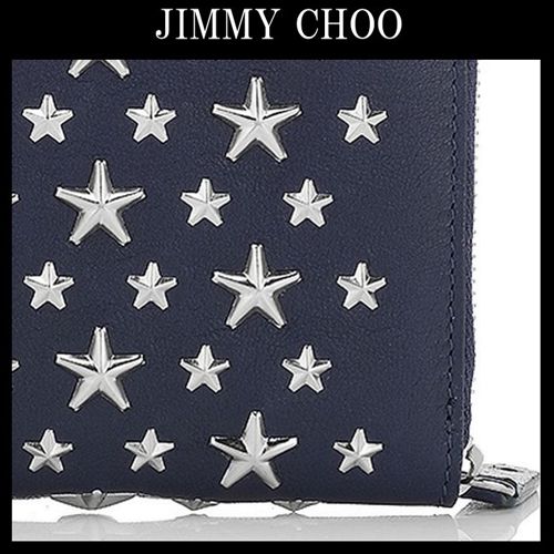 ジミーチュウ財布スーパーコピー 【JIMMY CHOO】 CARNABYスタースタッズ長財布 Navy jimmychoo13