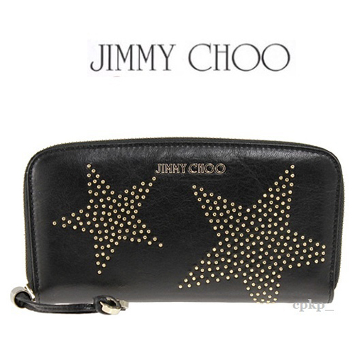 ジミーチュウ財布スーパーコピー JIMMY CHOO【FILIPA】星柄 ラウンド長財布 black jimmychoo06