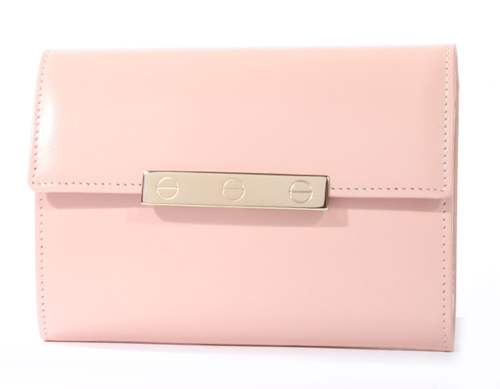 カルティエ スーパーコピー Cartier 二つ折財布 ラブコレクション ライトピンク L3000747 
