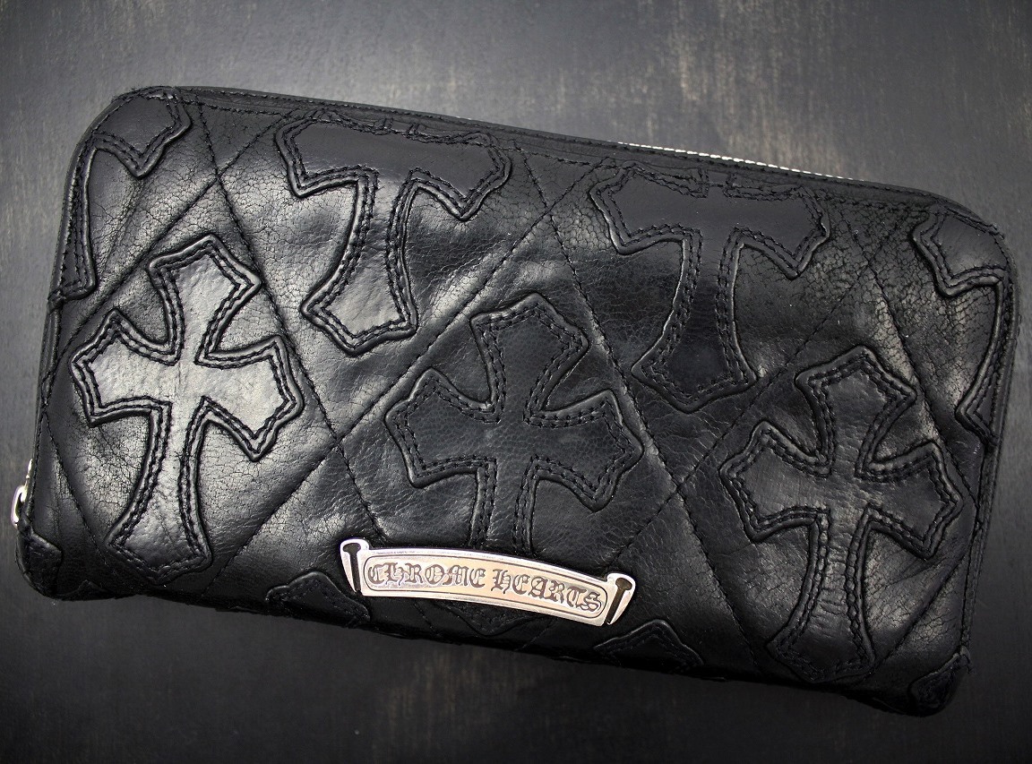 クロムハーツ 財布 コピー キルト/セメタリークロス/ラウンドファスナー財布/レックウォレットChromehearts 004