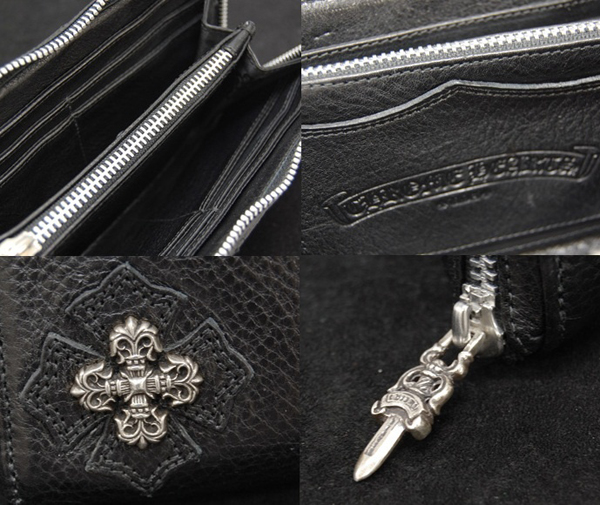 クロムハーツ 財布 コピー フィリグリープラス ブラック ウォレット Chromehearts 014