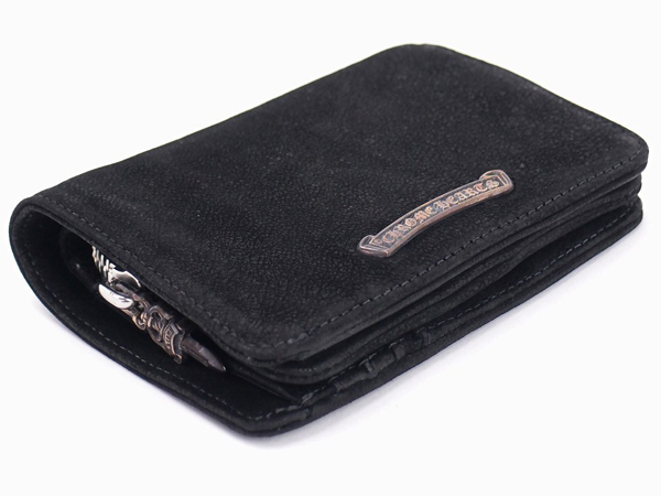 クロムハーツ ミドル 財布 折りたたみ レザー ロゴ Chromehearts 016