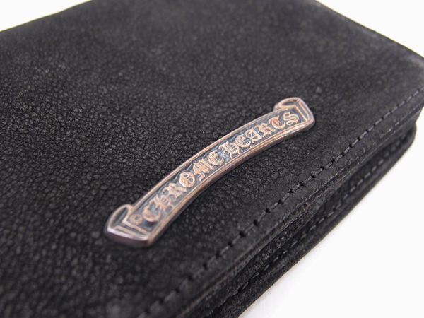 クロムハーツ ミドル 財布 折りたたみ レザー ロゴ Chromehearts 016