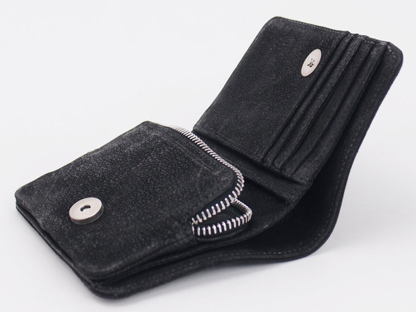 クロムハーツ ミドル 財布 折りたたみ レザー ロゴ Chromehearts 016