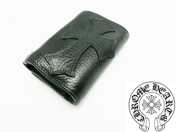 クロムハーツ 財布 コピー 3フォールドウォレット クロスパッチ Chromehearts 025