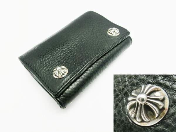 クロムハーツ 財布 コピー 3フォールドウォレット クロスパッチ Chromehearts 025