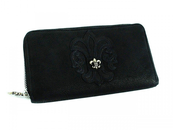 クロムハーツ BSフレア ラウンドジップ 長財布 デストロイレザー Chromehearts 029