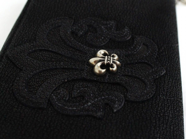 クロムハーツ BSフレア ラウンドジップ 長財布 デストロイレザー Chromehearts 029