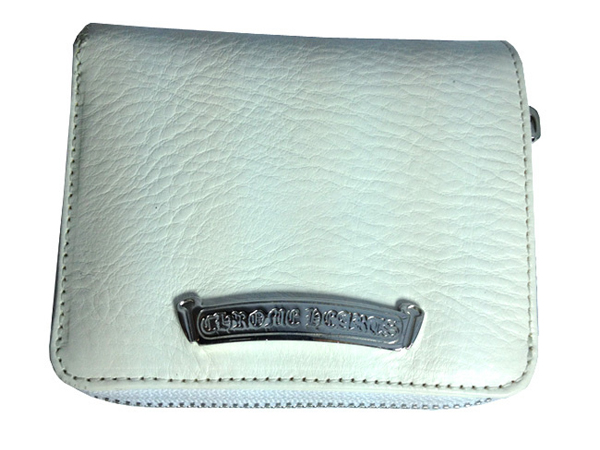 クロムハーツ スクウェア・ジップ 財布 ホワイトレザー Chromehearts 036