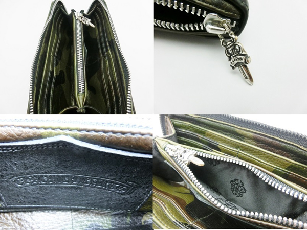 国内発/クロムハーツ 長財布/3クロスパッチ/カモフラ迷彩 Chromehearts 037