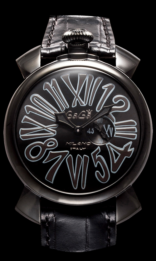 GAGA MILANO ガガミラノスーパーコピー SLIM 46MM - ブラックPVD 時計 ユニセックス 5086.2