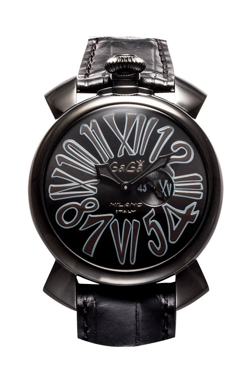 GAGA MILANO ガガミラノスーパーコピー SLIM 46MM - ブラックPVD 時計 ユニセックス 5086.2