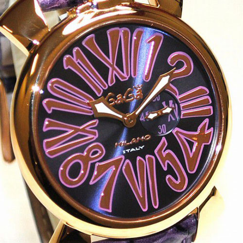 GAGA MILANO ガガミラノスーパーコピー SLIM 46MM - 18K PVD 時計 ユニセックス 5085.3
