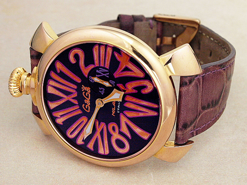 GAGA MILANO ガガミラノスーパーコピー SLIM 46MM - 18K PVD 時計 ユニセックス 5085.3