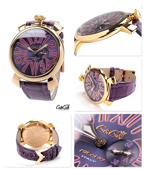 GAGA MILANO ガガミラノスーパーコピー SLIM 46MM - 18K PVD 時計 ユニセックス 5085.3