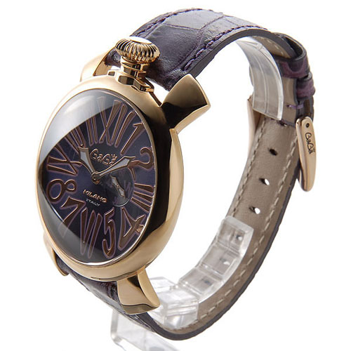 GAGA MILANO ガガミラノスーパーコピー SLIM 46MM - 18K PVD 時計 ユニセックス 5085.3