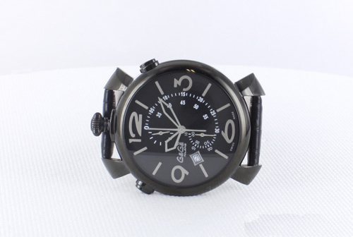 GAGA MILANO ガガミラノスーパーコピー THIN CHRONO 46MM ブラックPVD 時計 5099.01BK