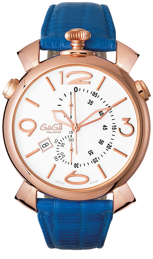 GAGA MILANO ガガミラノスーパーコピー THIN CHRONO 46MM 18ｋPGコーティング 時計 5098.01BT