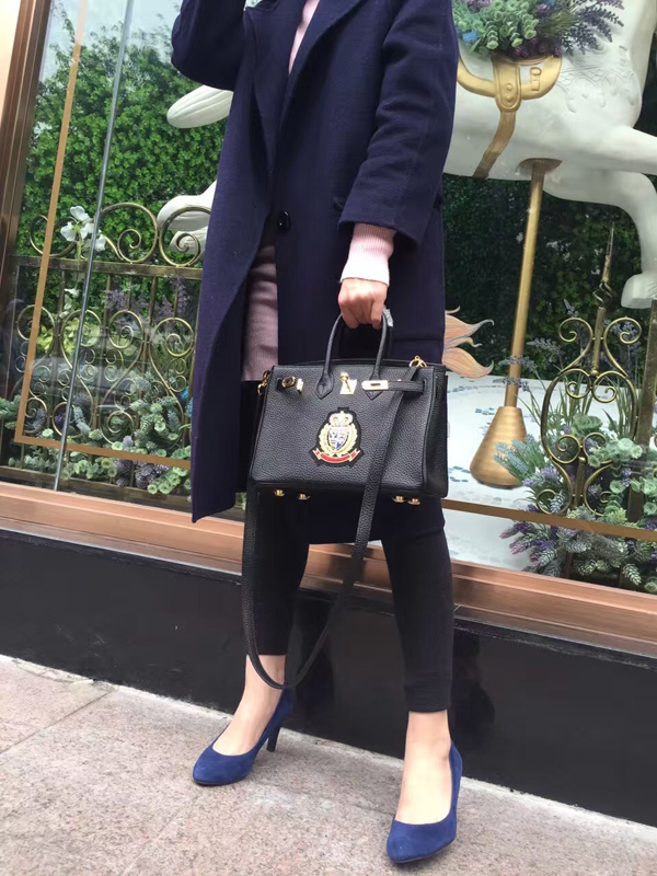 エルメスバーキン コピー 25 HERMES ハンドバッグ 塗鴉 Black ゴールド金具 トゴ Ｑ刻印