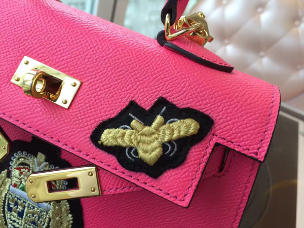 エルメスケリー コピー HERMES 20cm Kelly 内縫 エプソン ローズコンフェッティ Light Red
