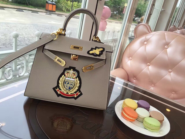 エルメスケリー コピー HERMES 20cm Kelly 内縫 エプソン ローズコンフェッティ Gray
