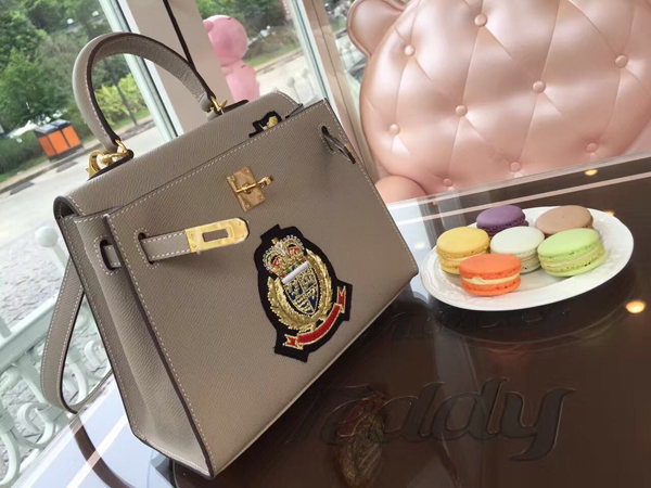 エルメスケリー コピー HERMES 20cm Kelly 内縫 エプソン ローズコンフェッティ Gray